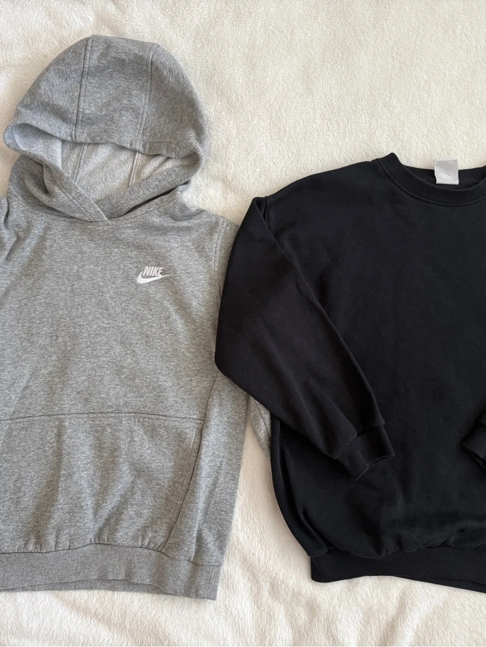 Kids Nike Sweatshirts Grey And Black barely worn